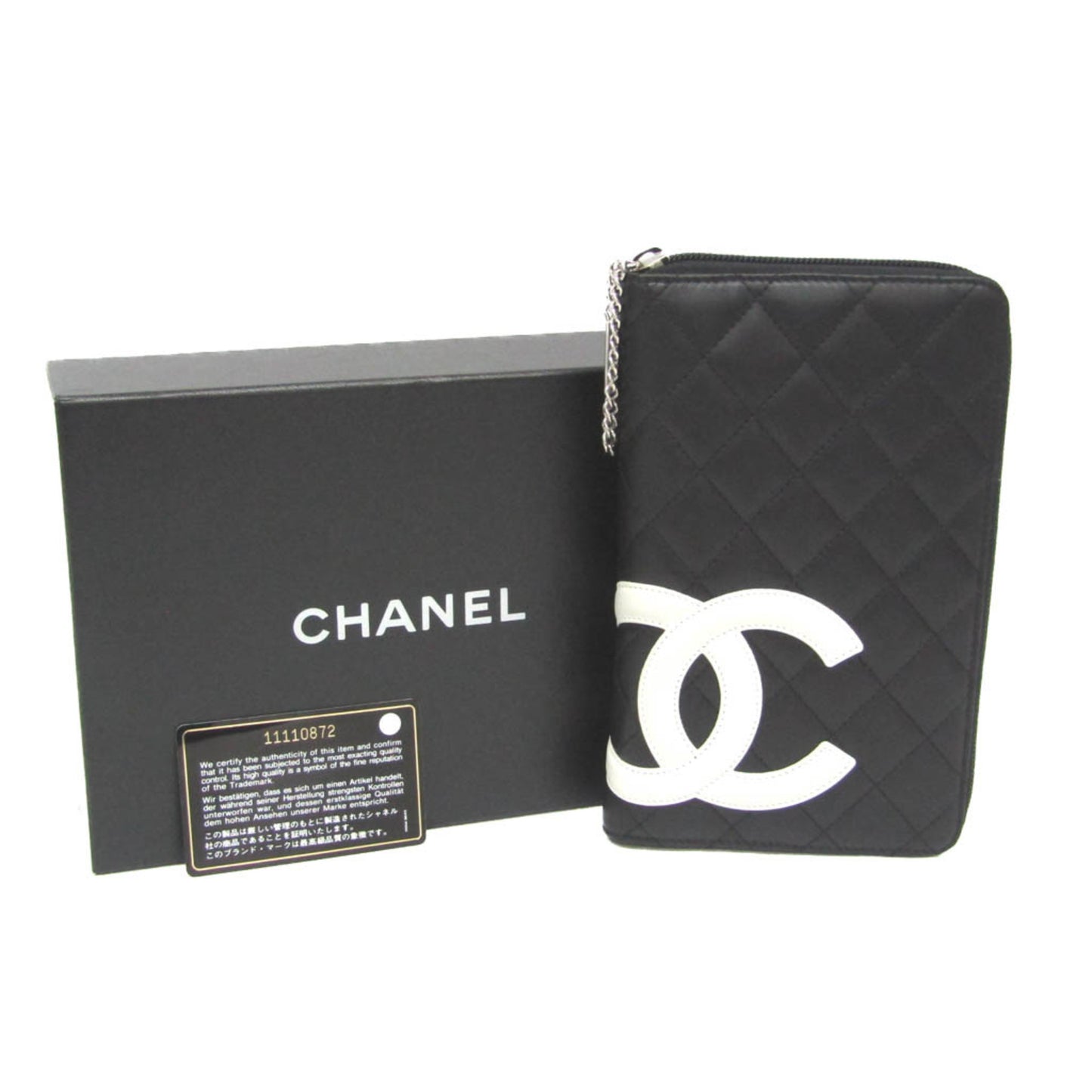 Chanel Cambon line, Black, Leather, wallet