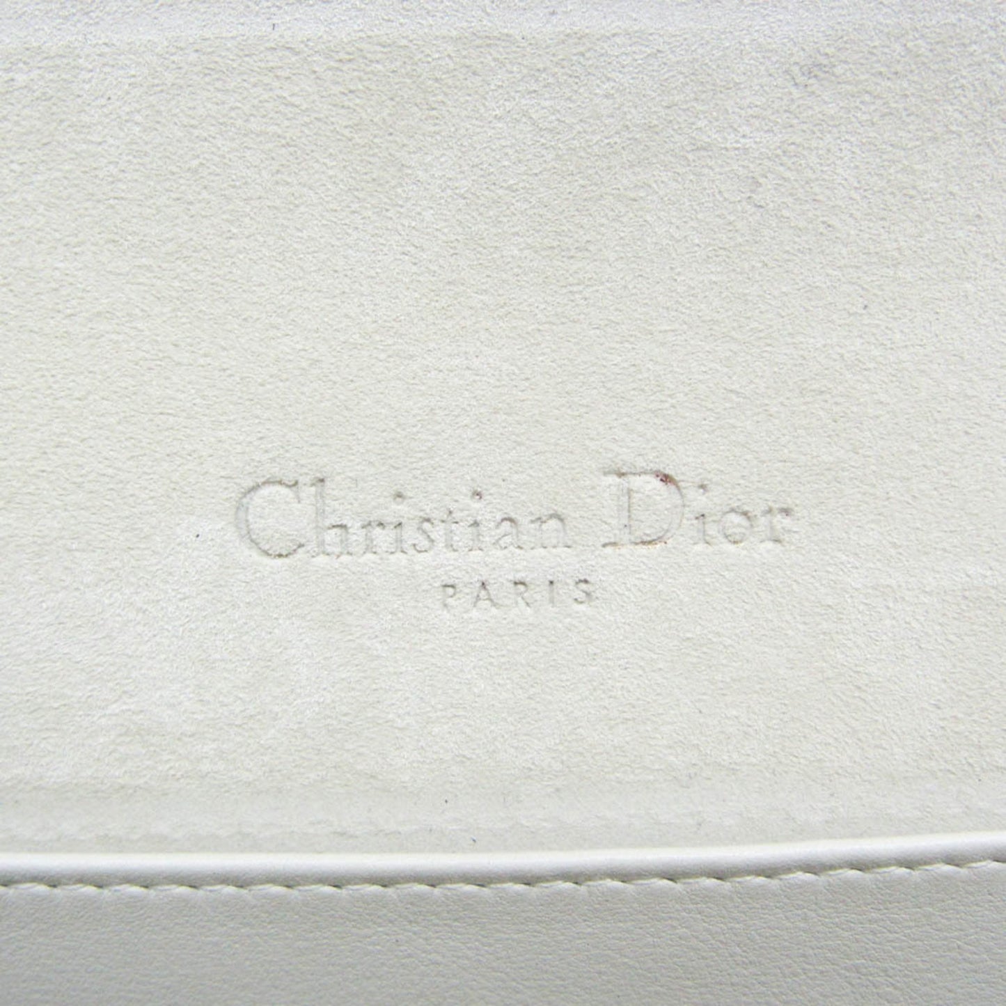 Dior Cannage/Lady, White, Leather, clutch