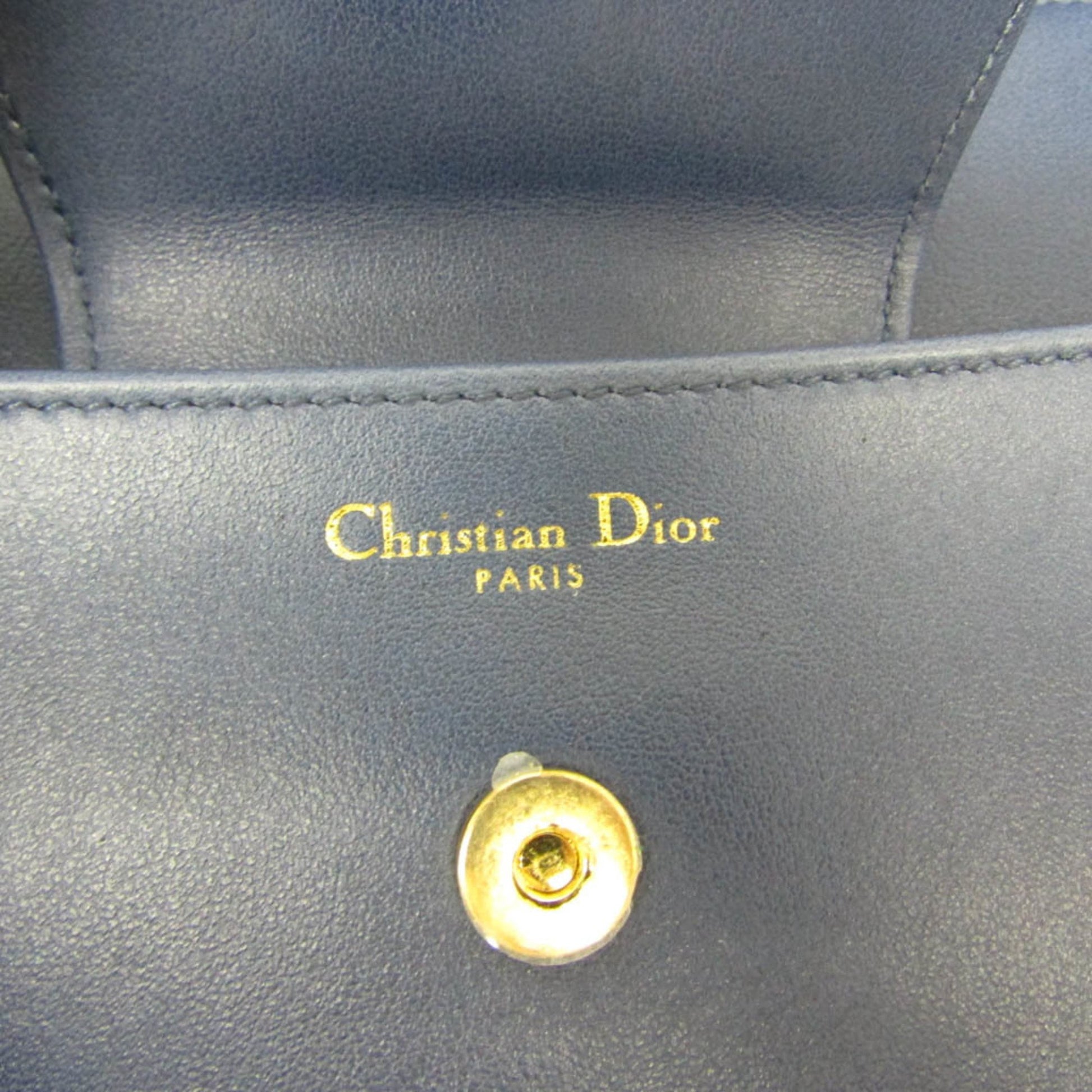 Dior --, Blue, Leather, clutch