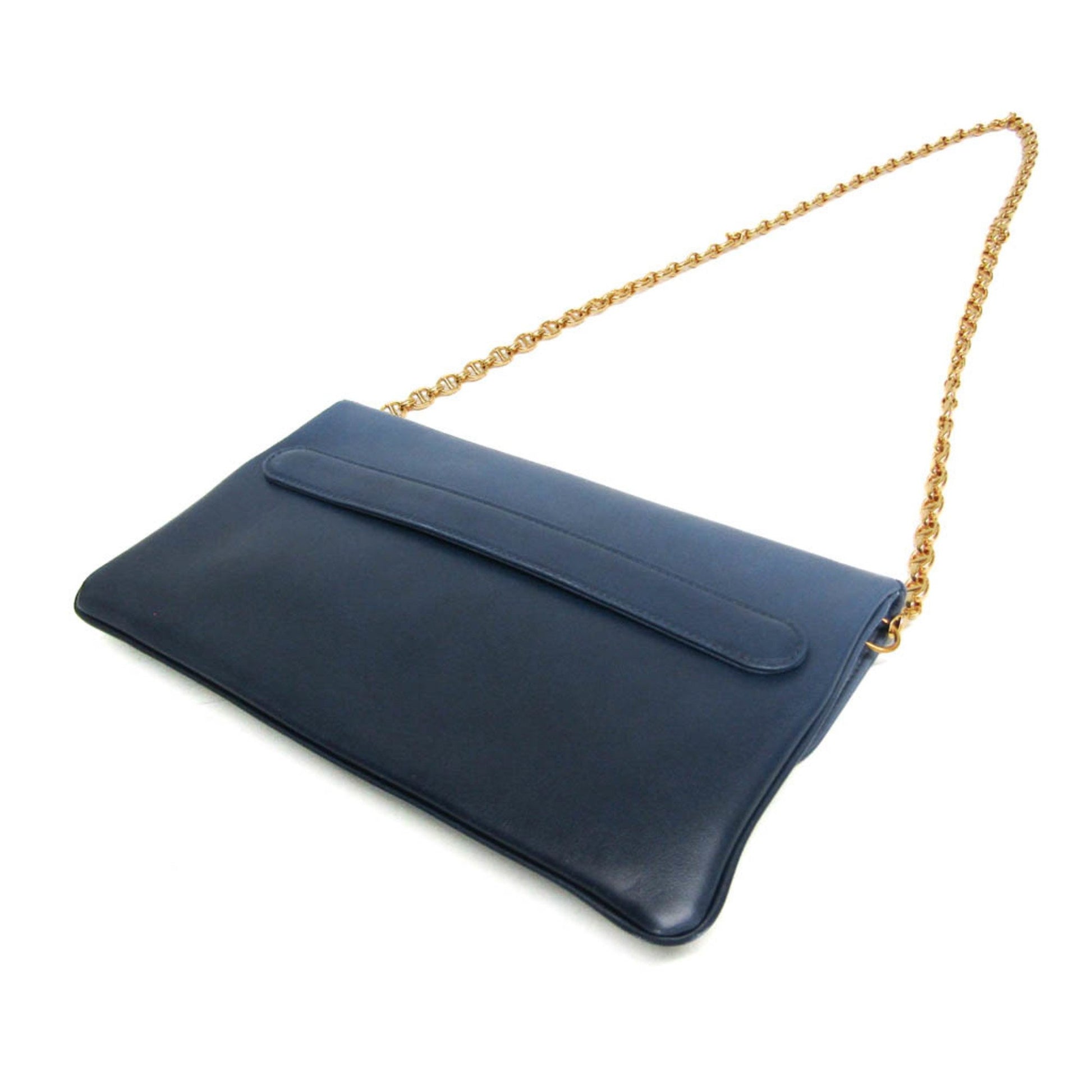 Dior --, Blue, Leather, clutch