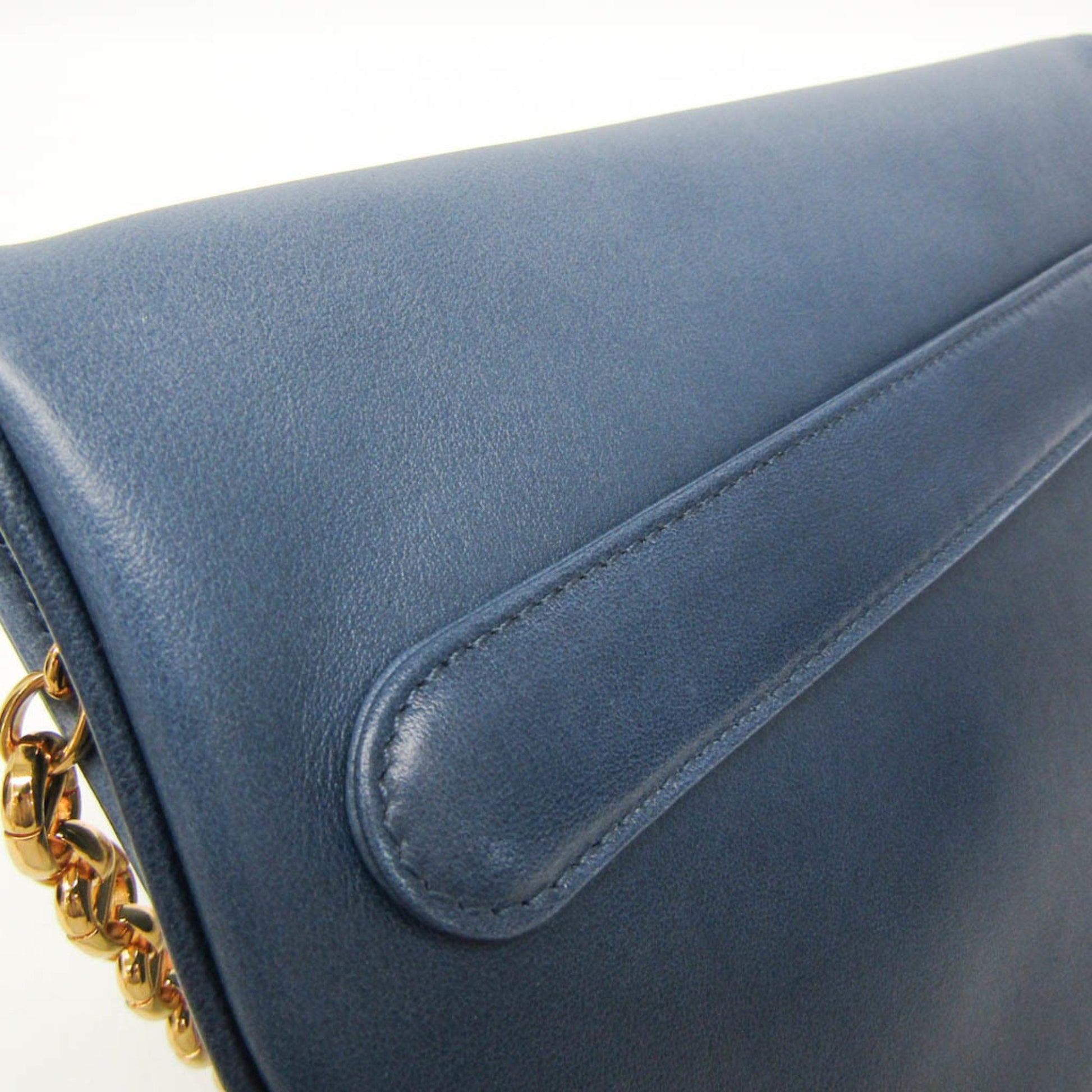 Dior --, Blue, Leather, clutch