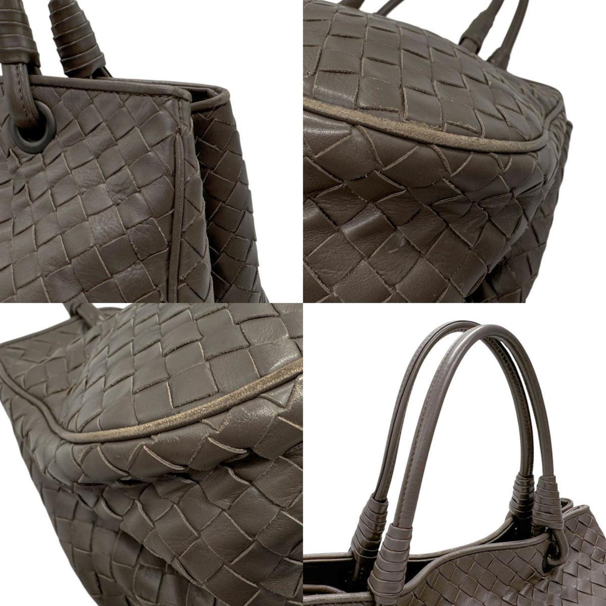 Bottega Veneta Intrecciato, Brown, Leather, handbag