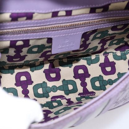 Gucci Web Flap Guccissima, Purple, Leather, Shoulder Bag
