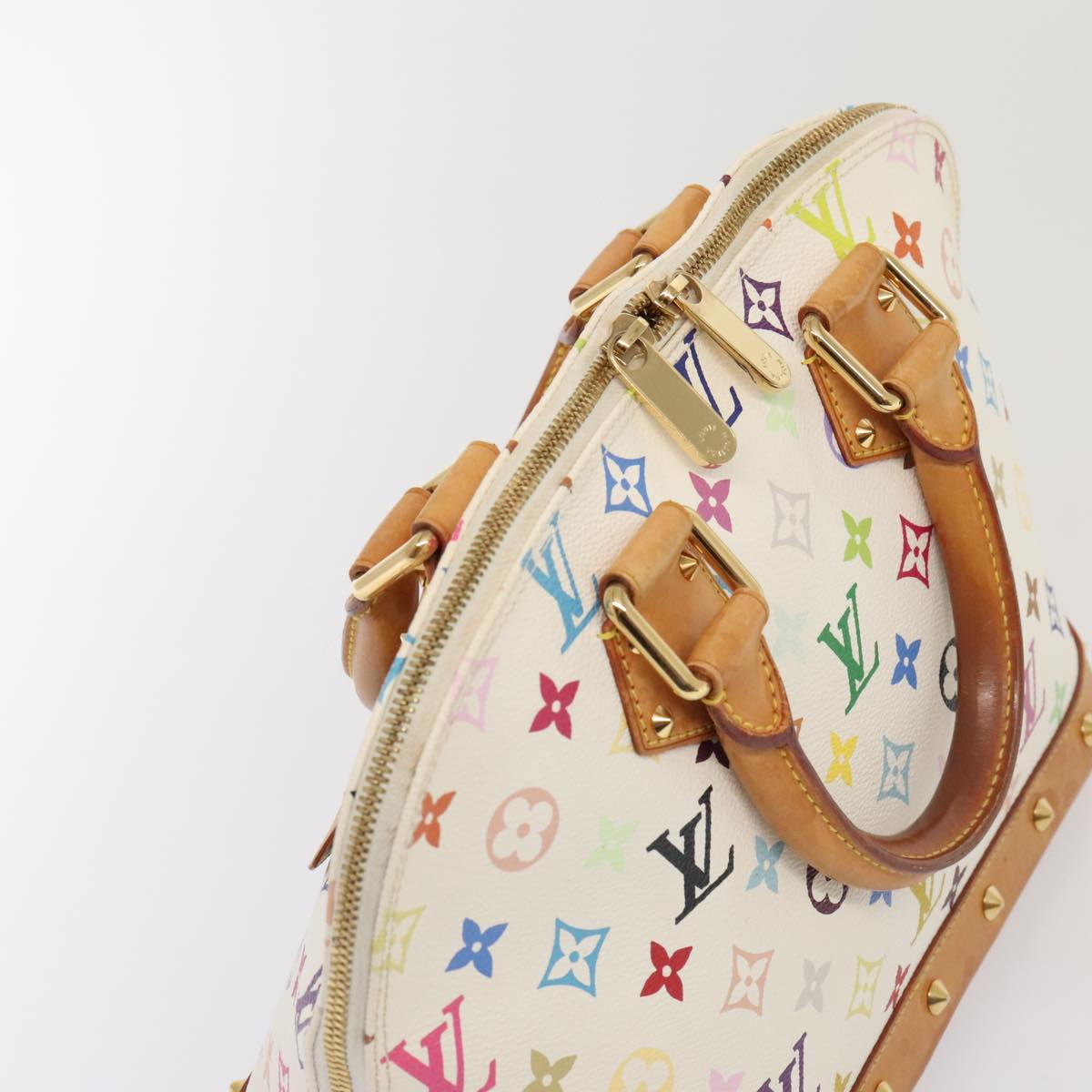 Louis Vuitton Alma, White, Canvas, handbag