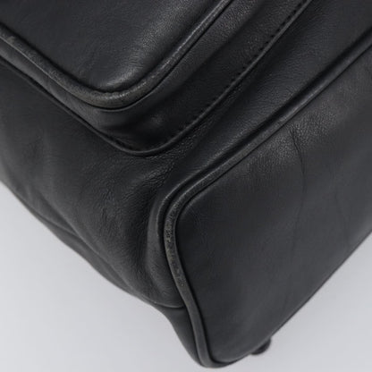 Gucci Vintage Bamboo Leather, Black, Leather, Backpack