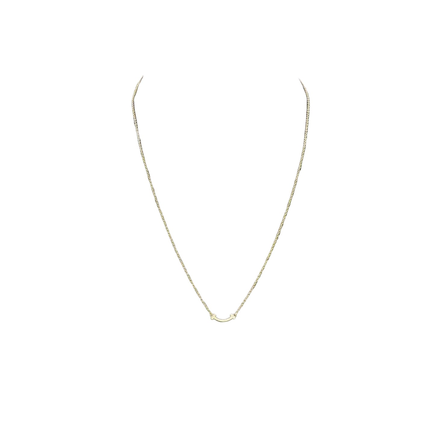 Tiffany & Co T Smile, Gold, Yellow Gold, necklace