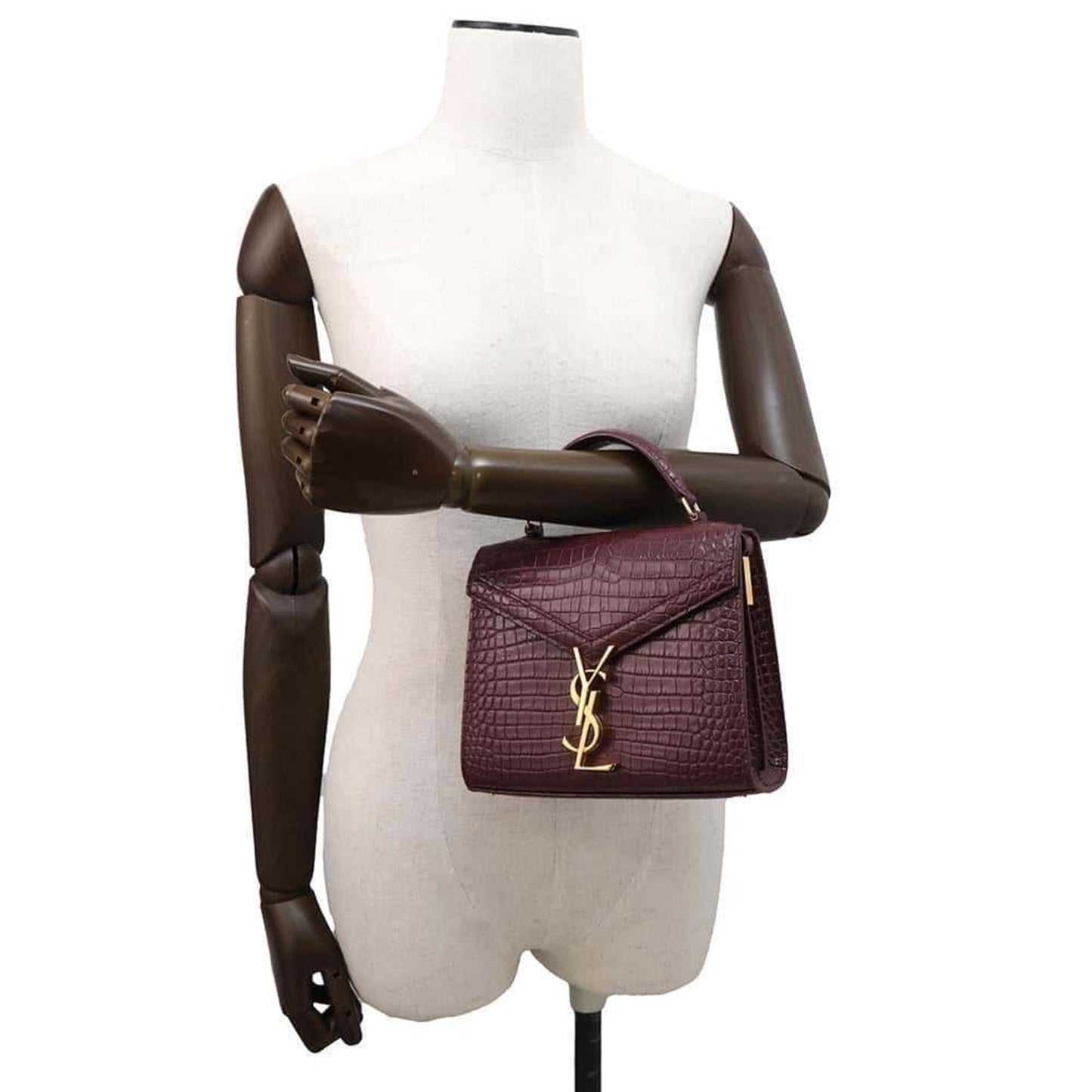 Saint Laurent Cassandra, Burgundy, Leather, handbag