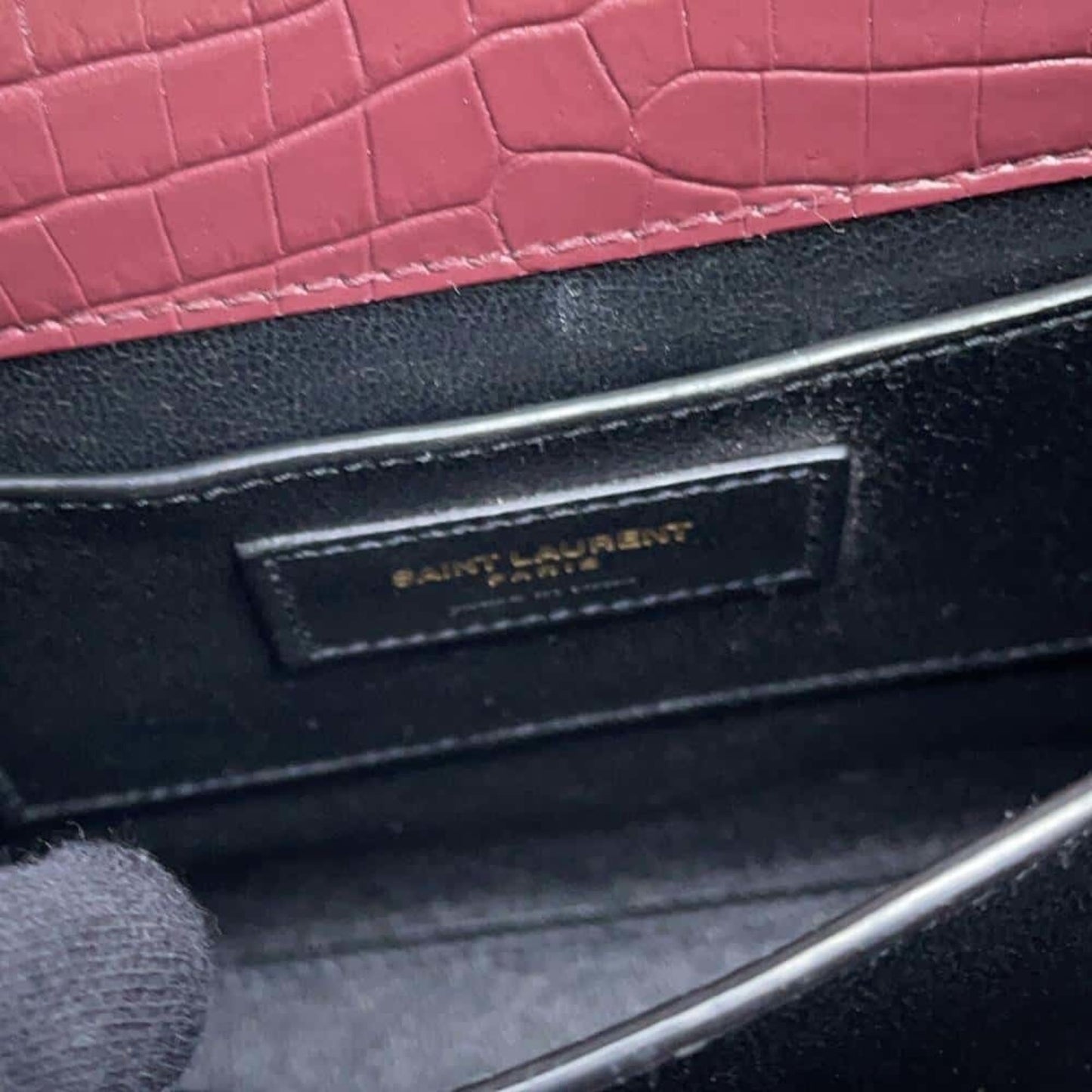 Saint Laurent Cassandra, Burgundy, Leather, handbag