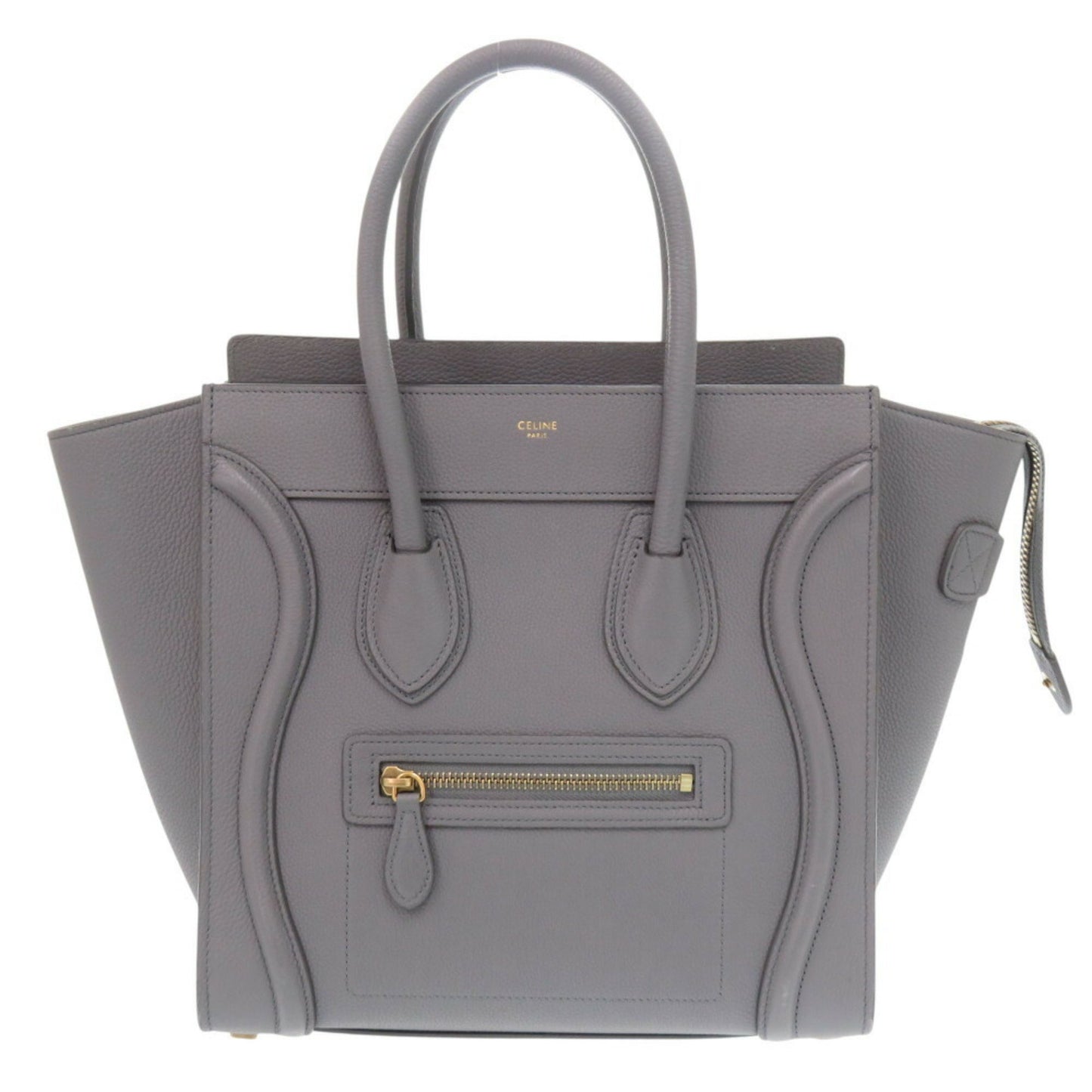 Céline Luggage, Grey, Leather, handbag