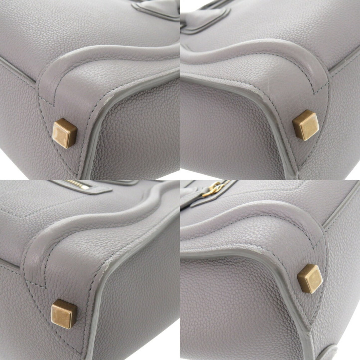 Céline Luggage, Grey, Leather, handbag