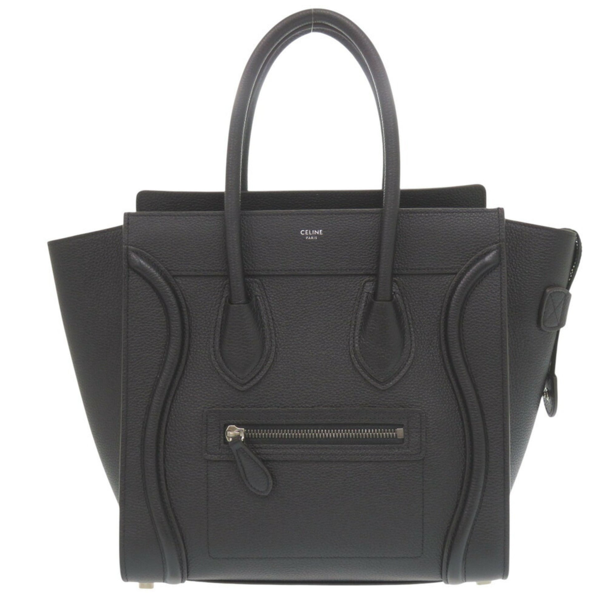 Céline Luggage, Black, Leather, handbag