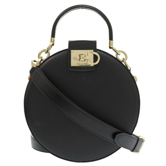 Salvatore Ferragamo Studio, Black, Leather, handbag