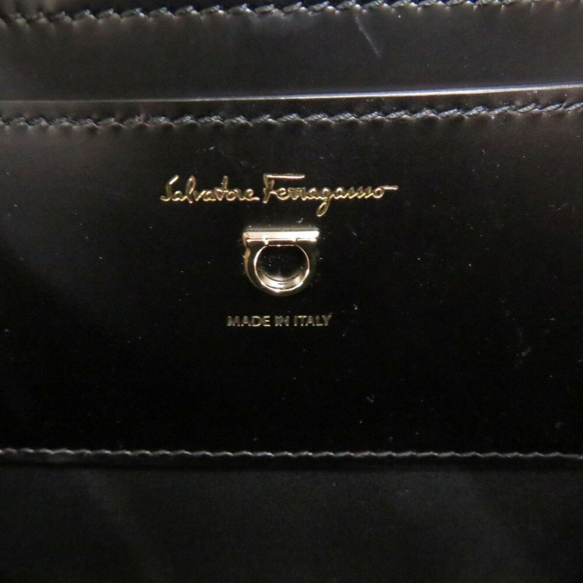 Salvatore Ferragamo Studio, Black, Leather, handbag