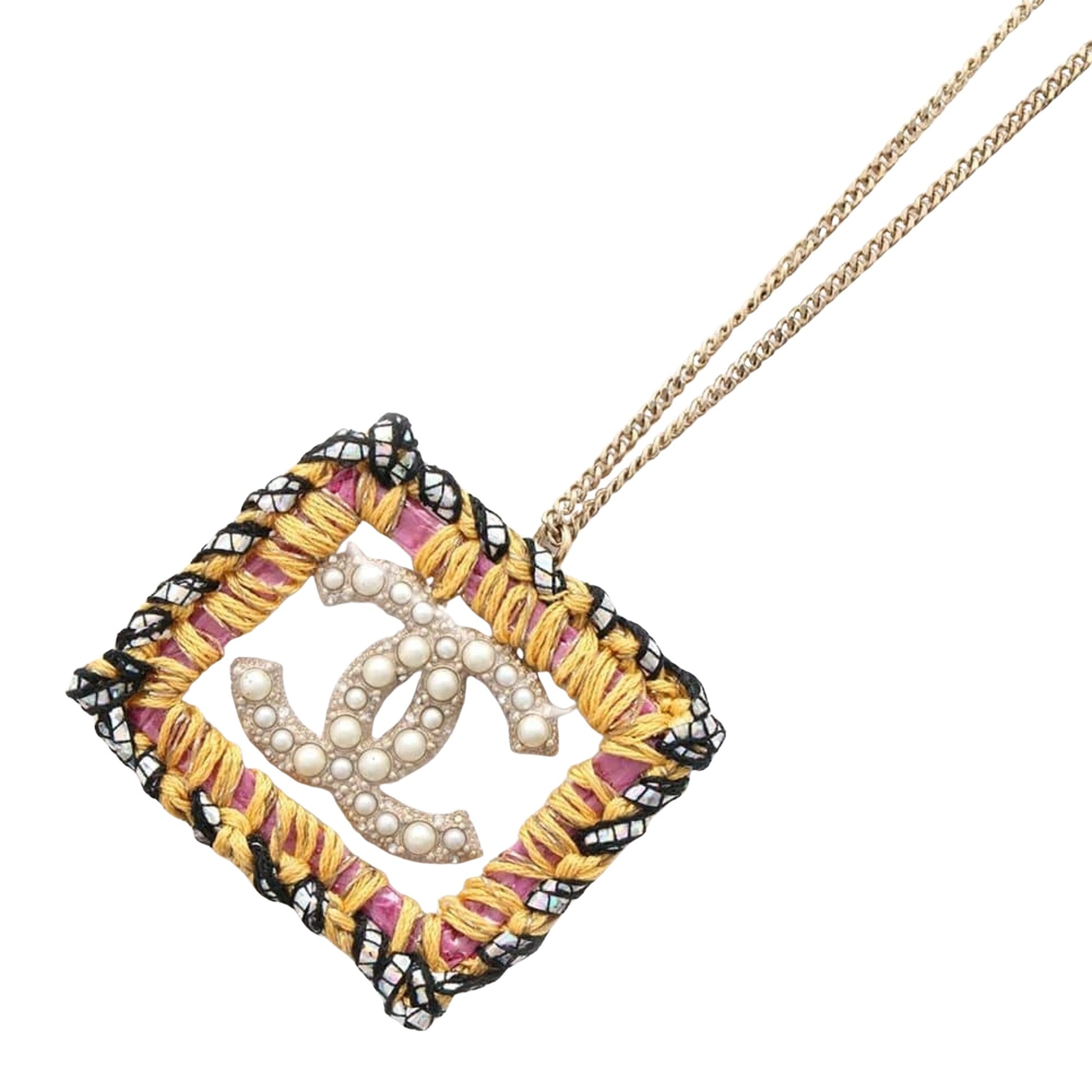 Chanel Coco Mark, Gold, Metal, necklace