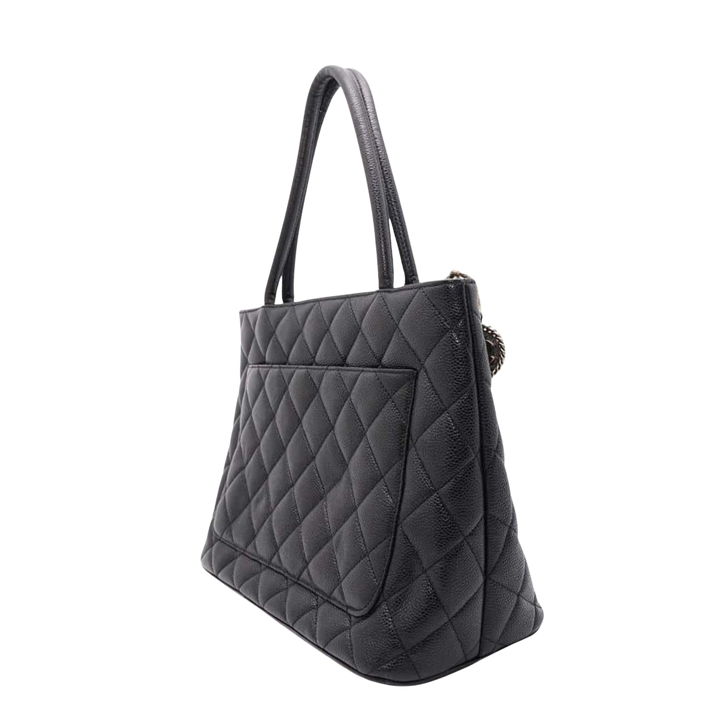 Chanel Medaillon, Black, Leather, tote