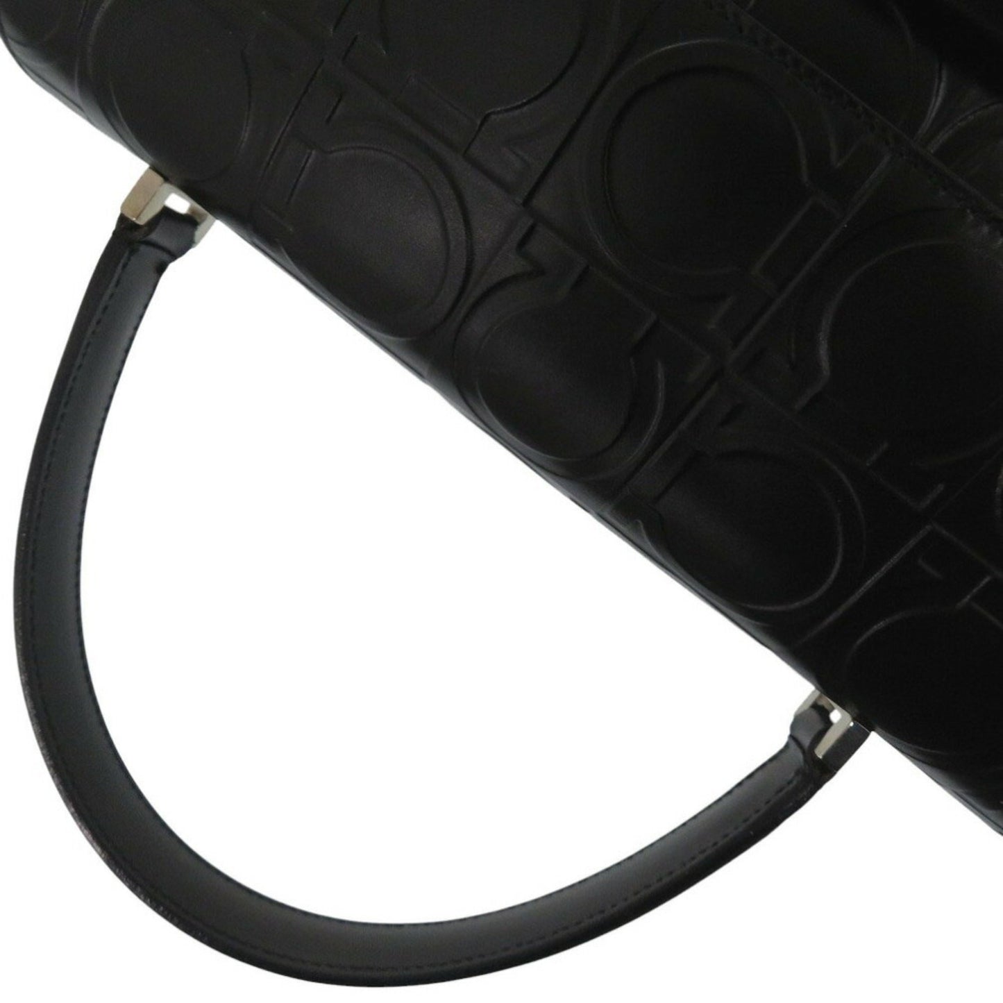 Salvatore Ferragamo, Black, Leather, handbag