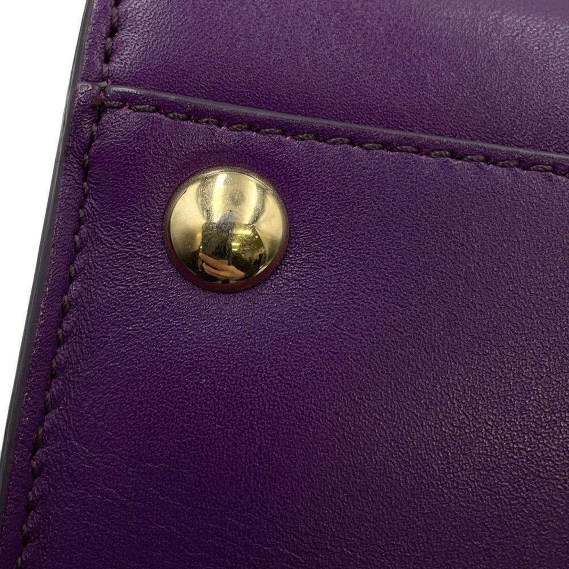 Salvatore Ferragamo Gancini, Purple, Leather, handbag