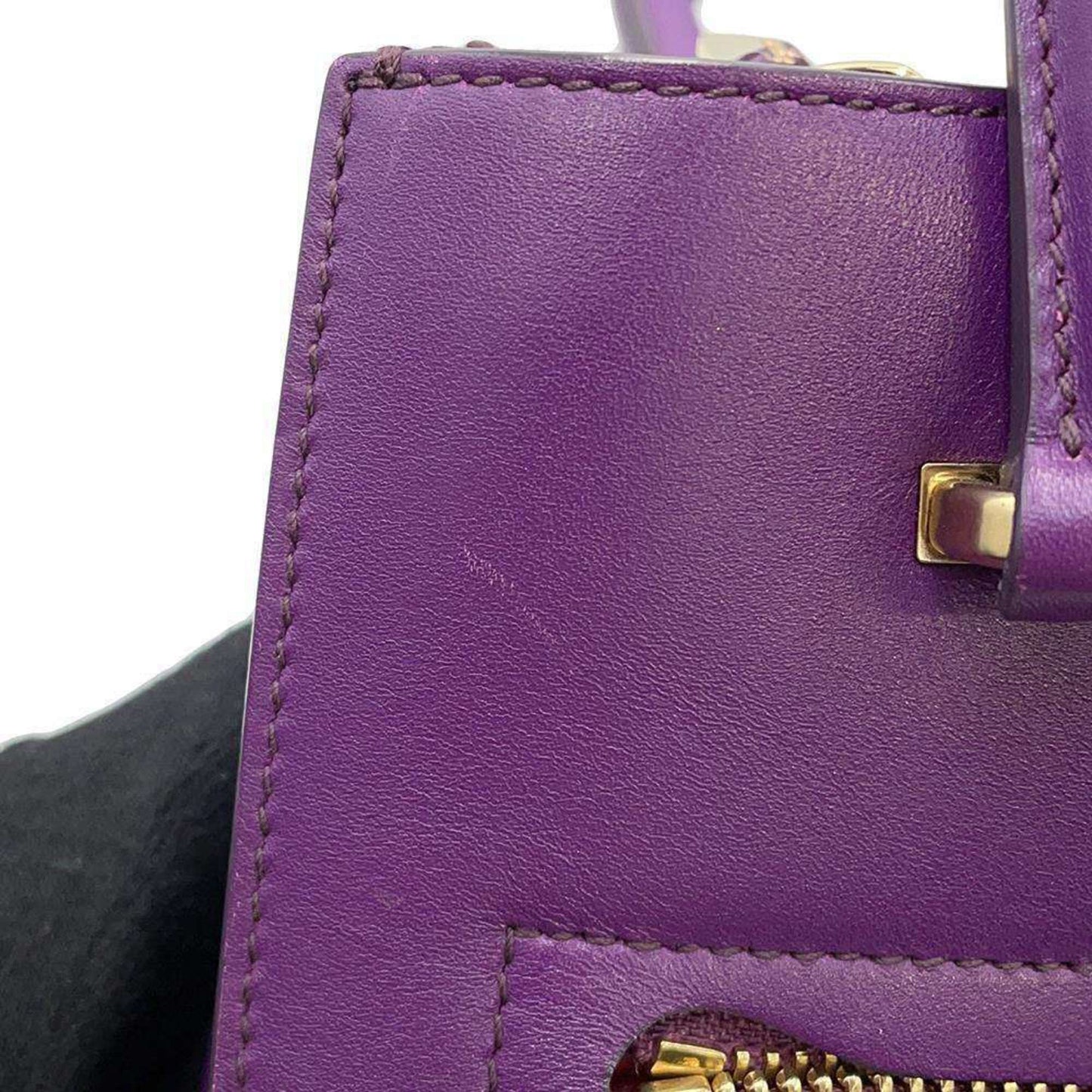 Salvatore Ferragamo Gancini, Purple, Leather, handbag