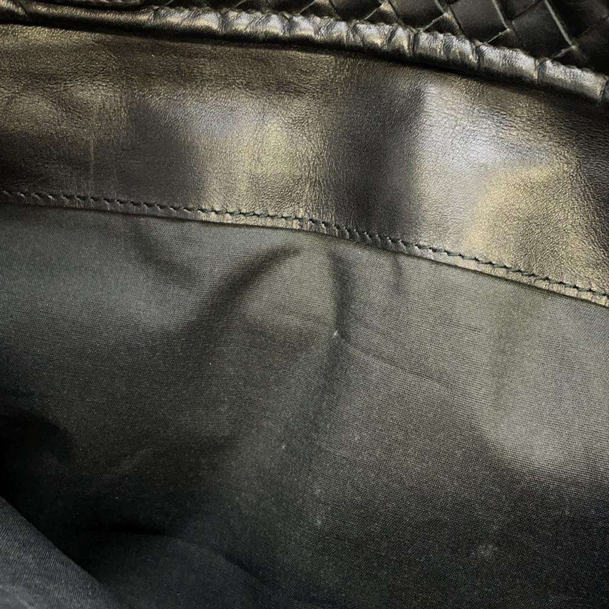 Bottega Veneta Intrecciato, Black, Leather, briefcase