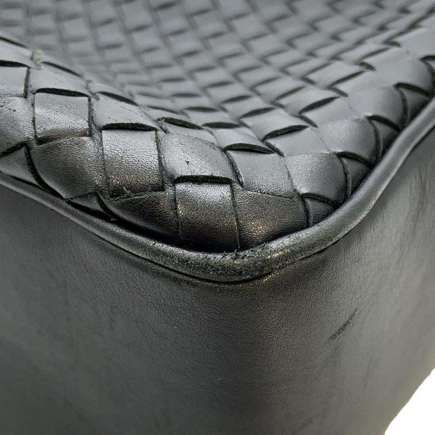 Bottega Veneta Intrecciato, Black, Leather, briefcase