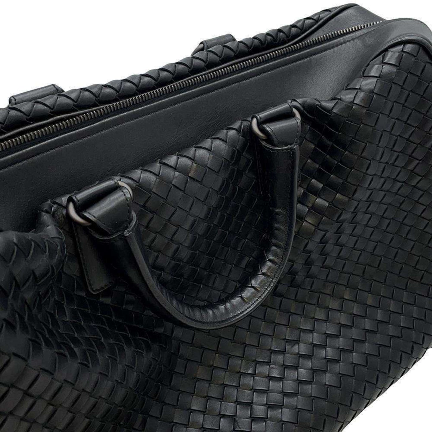 Bottega Veneta Intrecciato, Black, Leather, briefcase