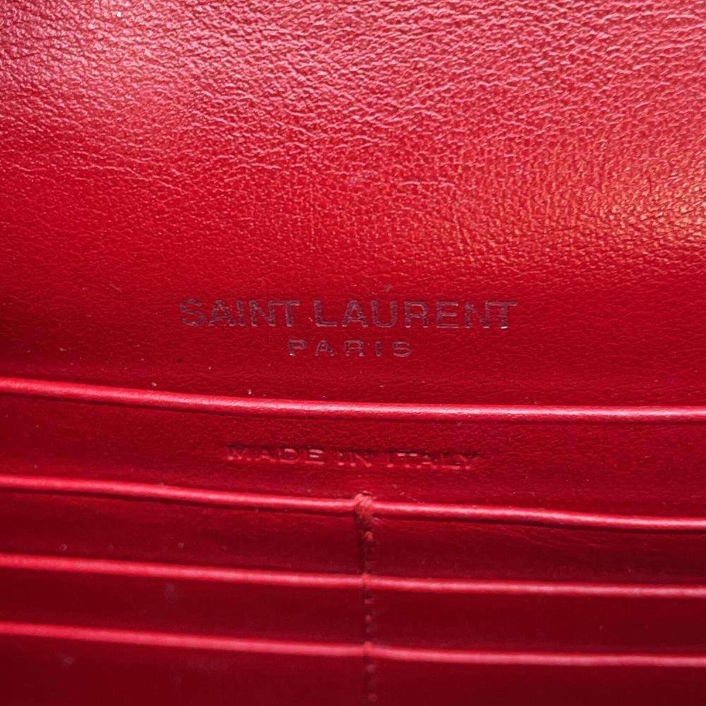 Saint Laurent Sunset, Red, Leather, shoulder