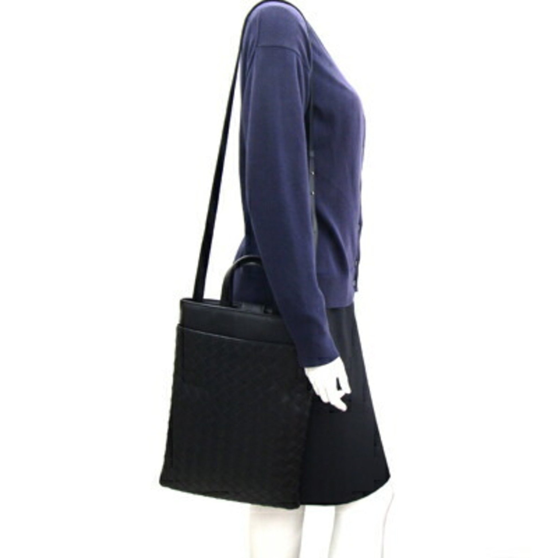 Bottega Veneta Intrecciato, Black, Leather, tote