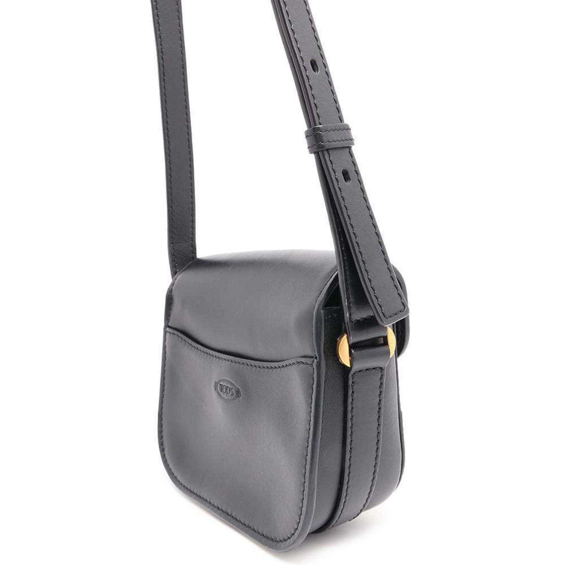 TOD'S, Black, Leather, shoulder