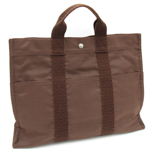 Hermès Herline, Brown, Canvas, tote