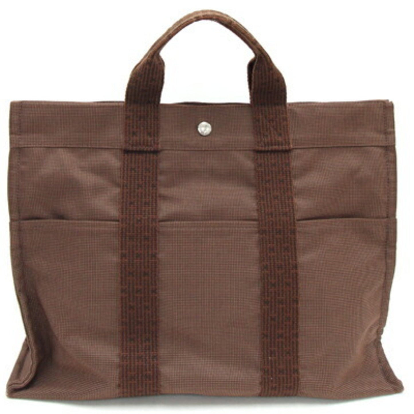 Hermès Herline, Brown, Canvas, tote