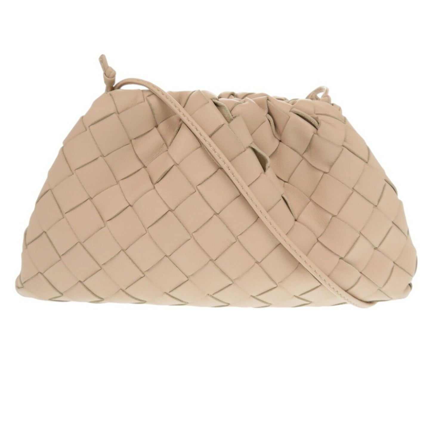 Bottega Veneta Pouch, Beige, Leather, shoulder