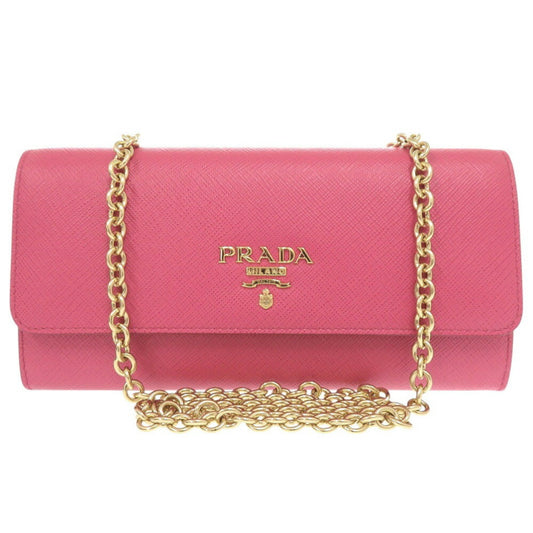 Prada, Pink, Leather, wallet