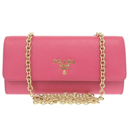 Prada, Pink, Leather, wallet