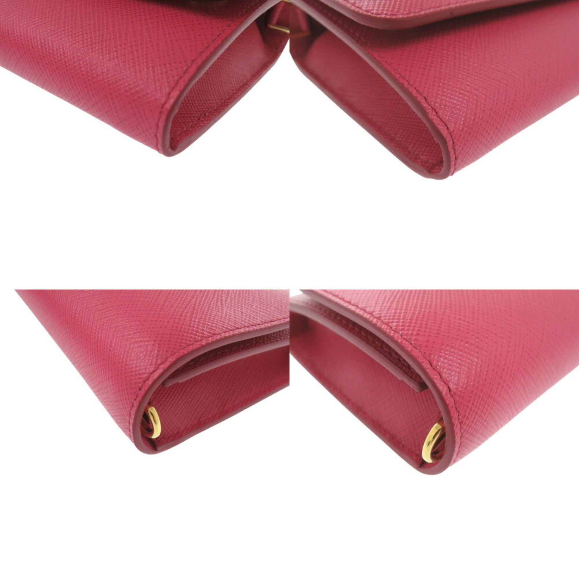 Prada, Pink, Leather, wallet