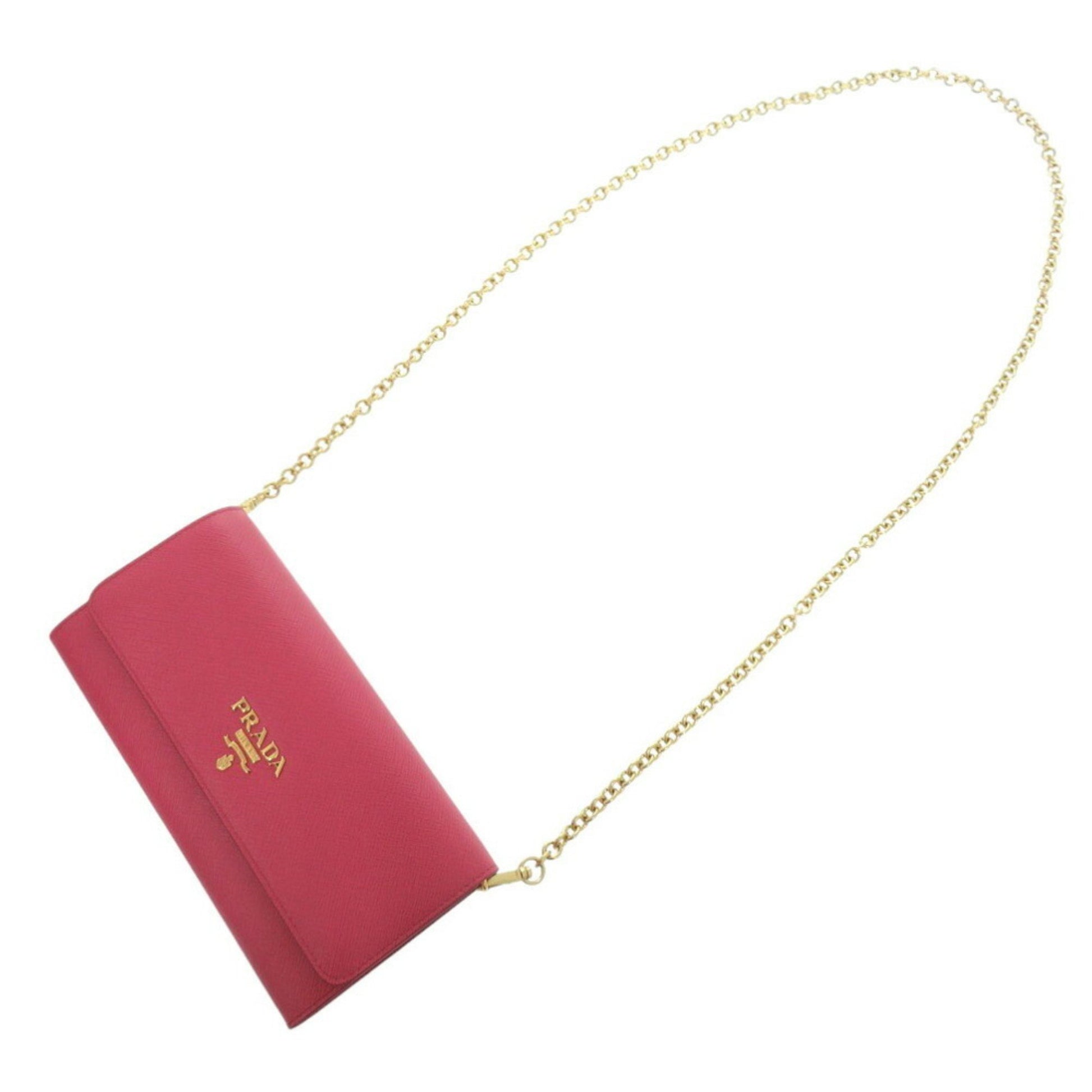 Prada, Pink, Leather, wallet
