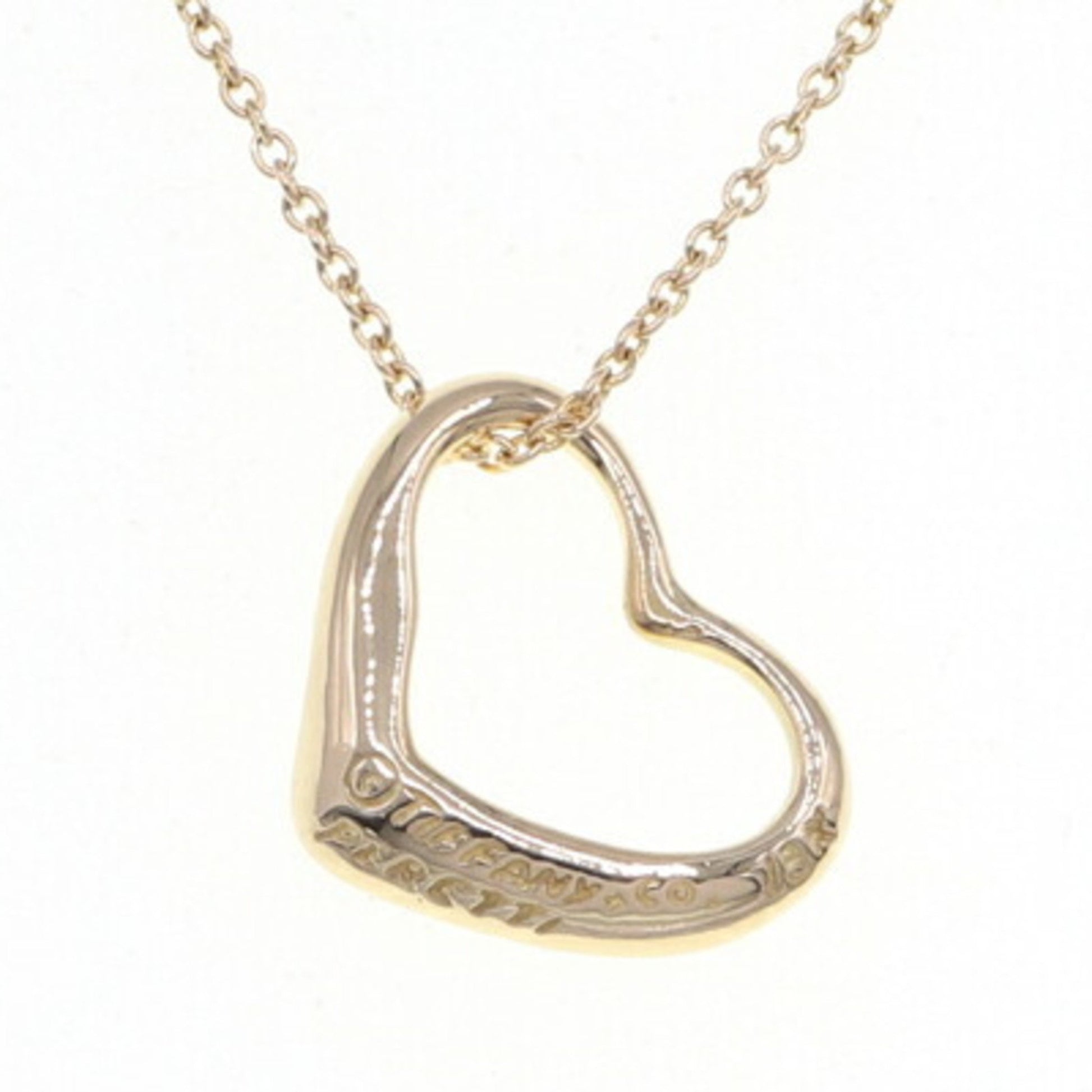 Tiffany & Co Open Heart, Gold, Yellow Gold, necklace