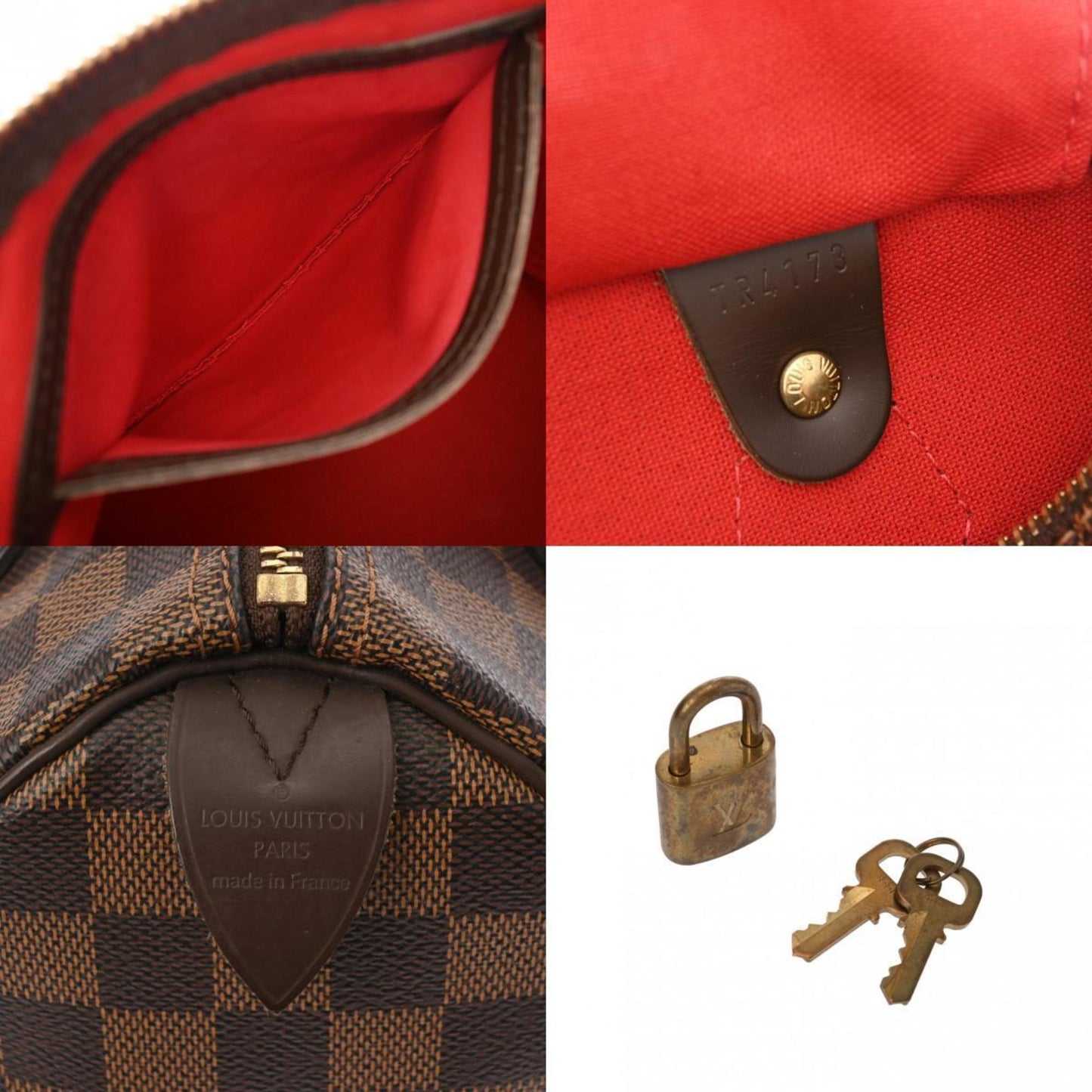 Louis Vuitton Speedy 25, Brown, Canvas, handbag