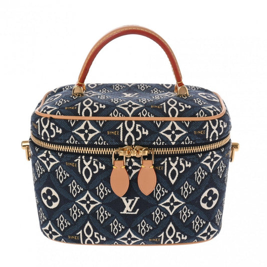 Louis Vuitton Vanity, Blue, Canvas, shopper