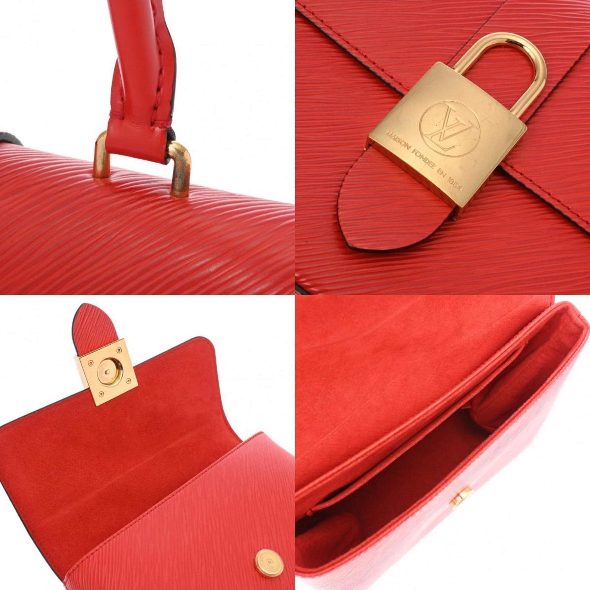 Louis Vuitton Rocky, Red, Leather, handbag