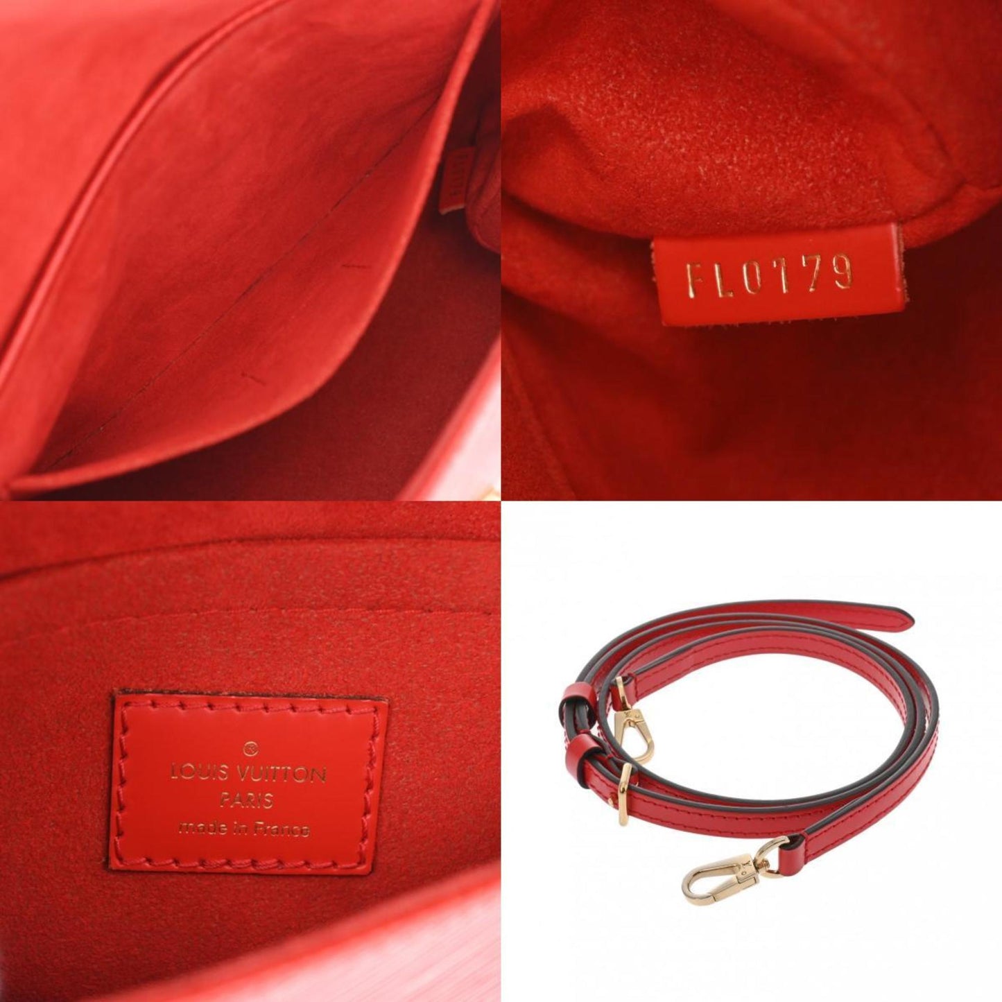 Louis Vuitton Rocky, Red, Leather, handbag