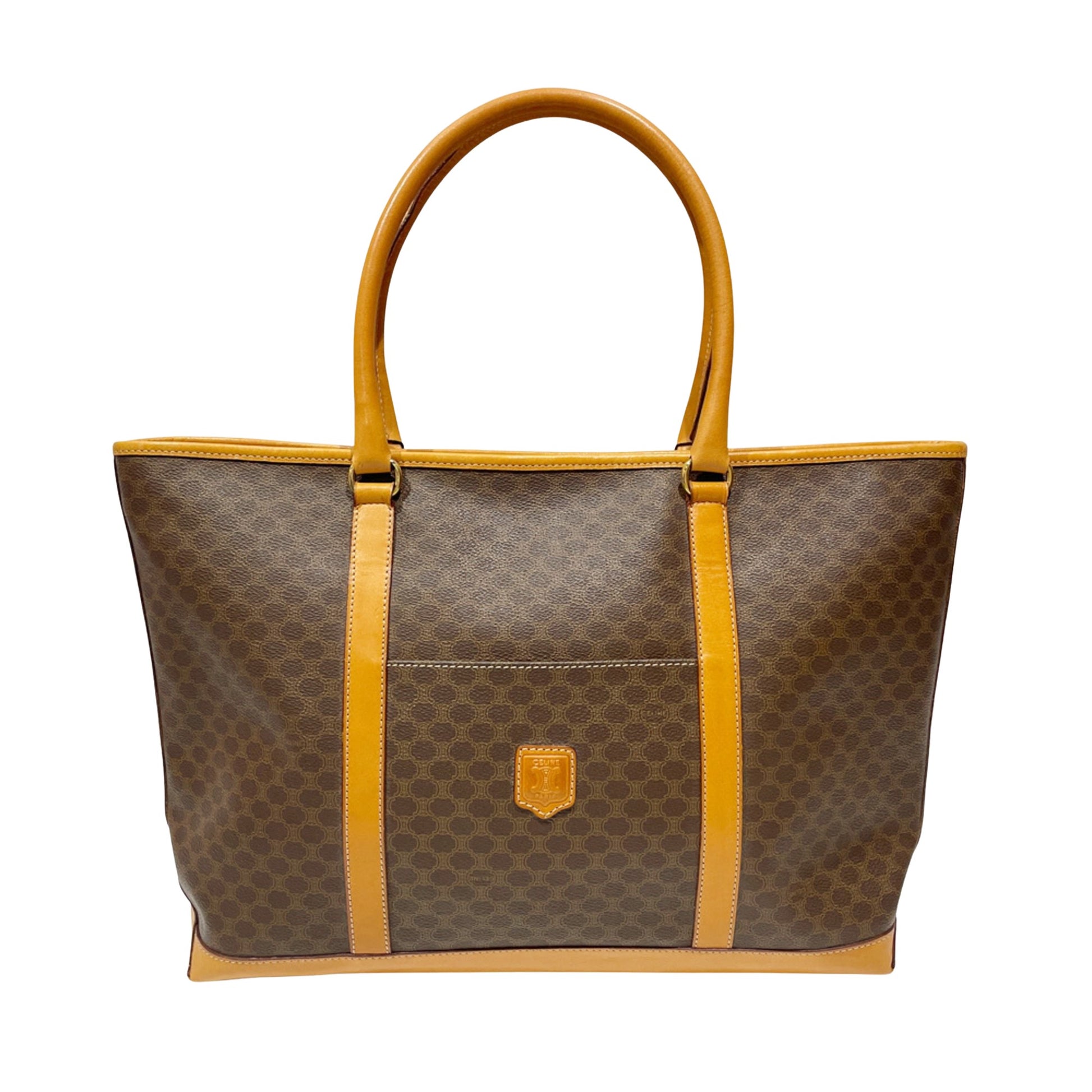 Céline Macadam, Brown, Canvas, tote