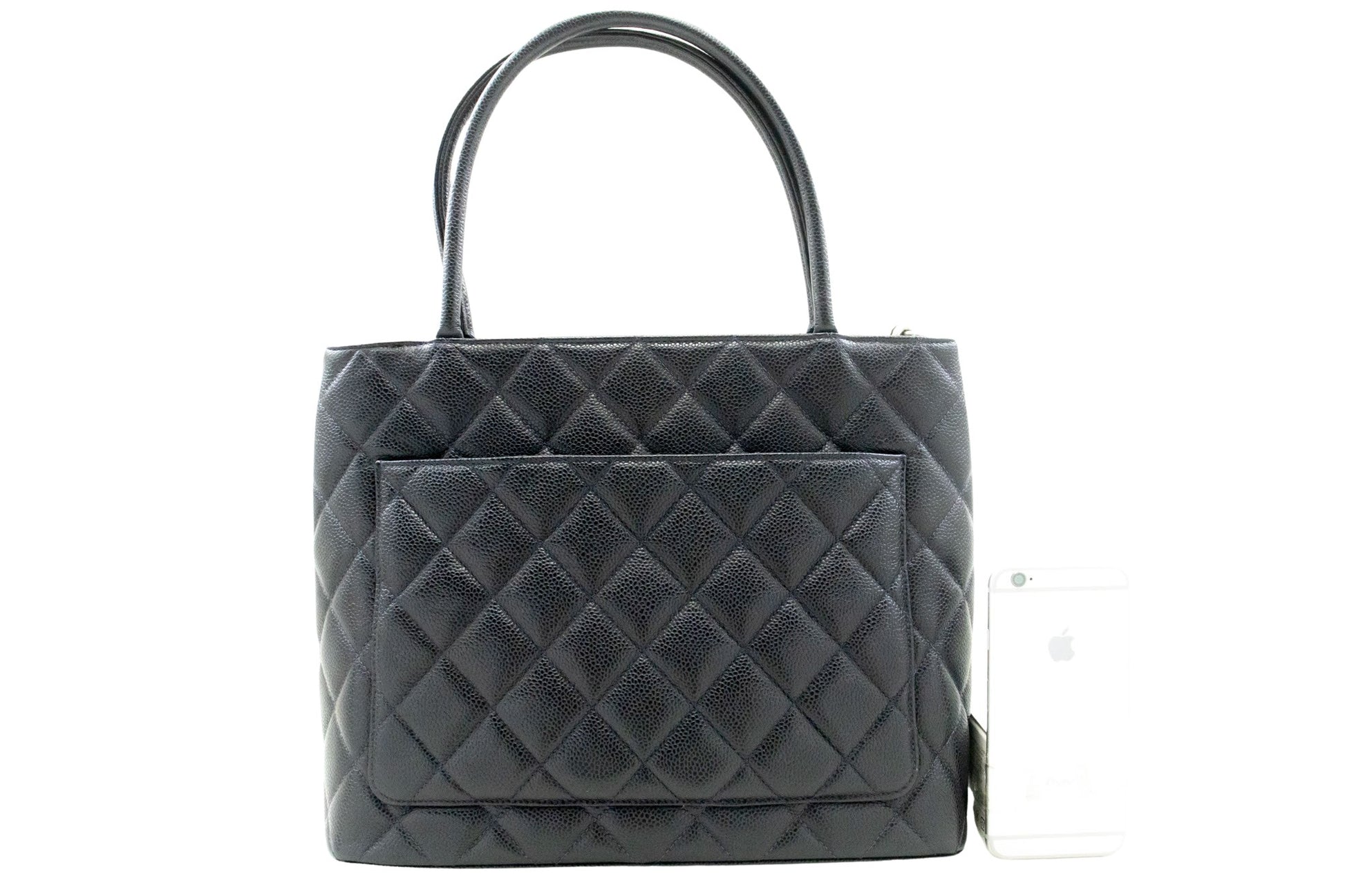 Chanel Medaillon, Black, Leather, tote