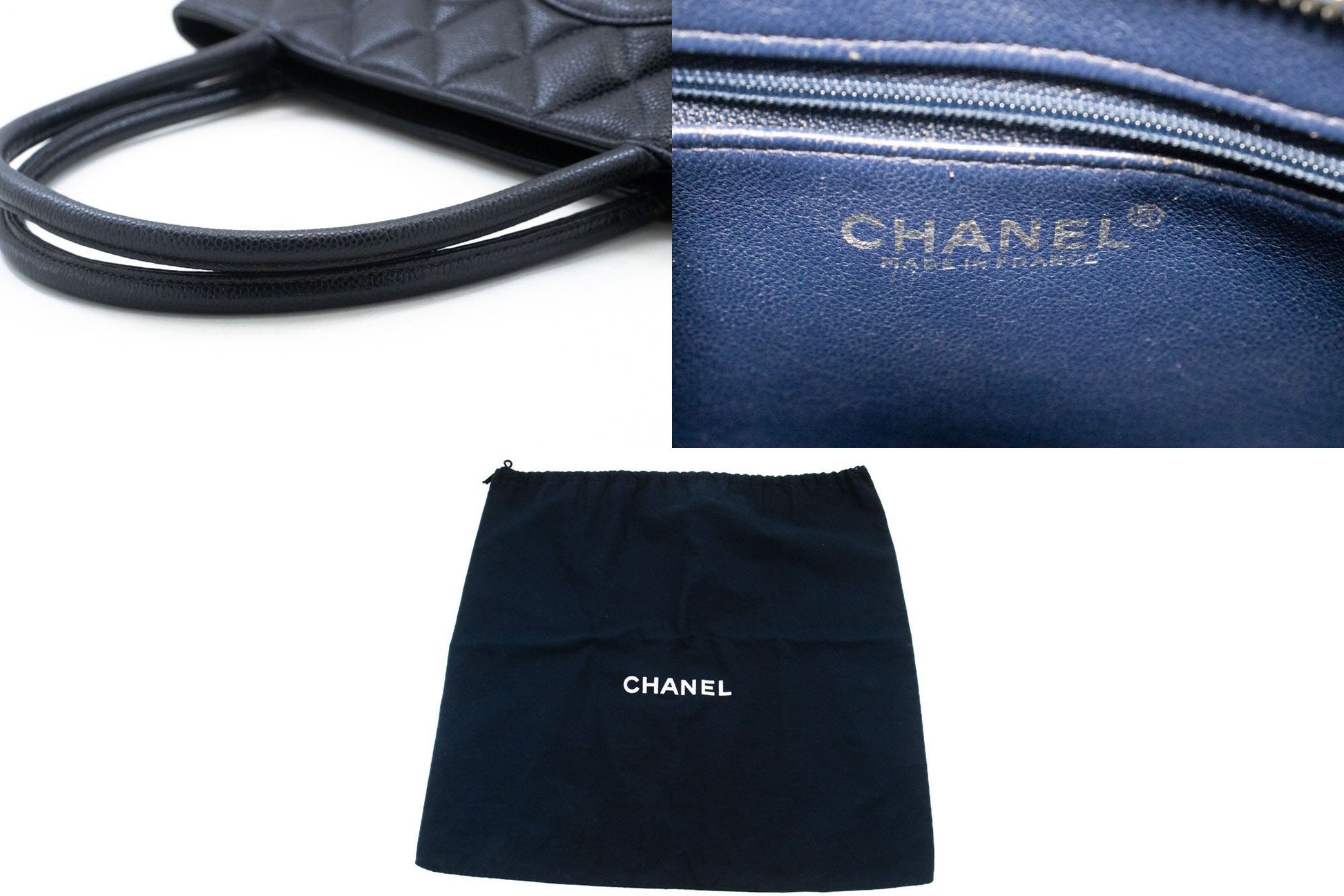 Chanel Medaillon, Black, Leather, tote