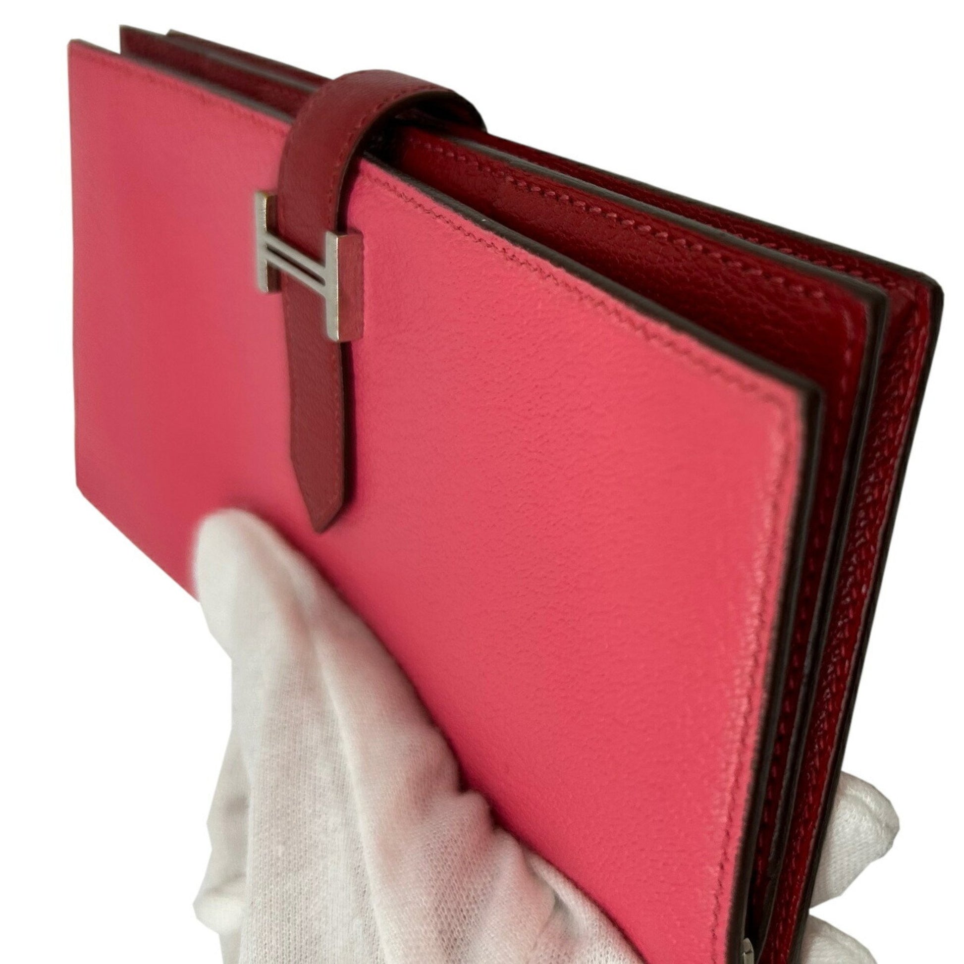 Hermès Béarn, Pink, Leather, wallet