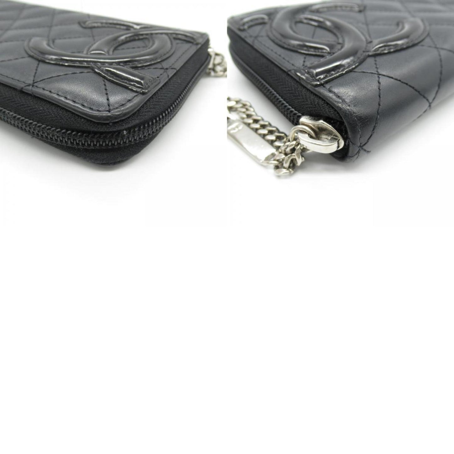 Chanel Cambon line, Black, Leather, wallet