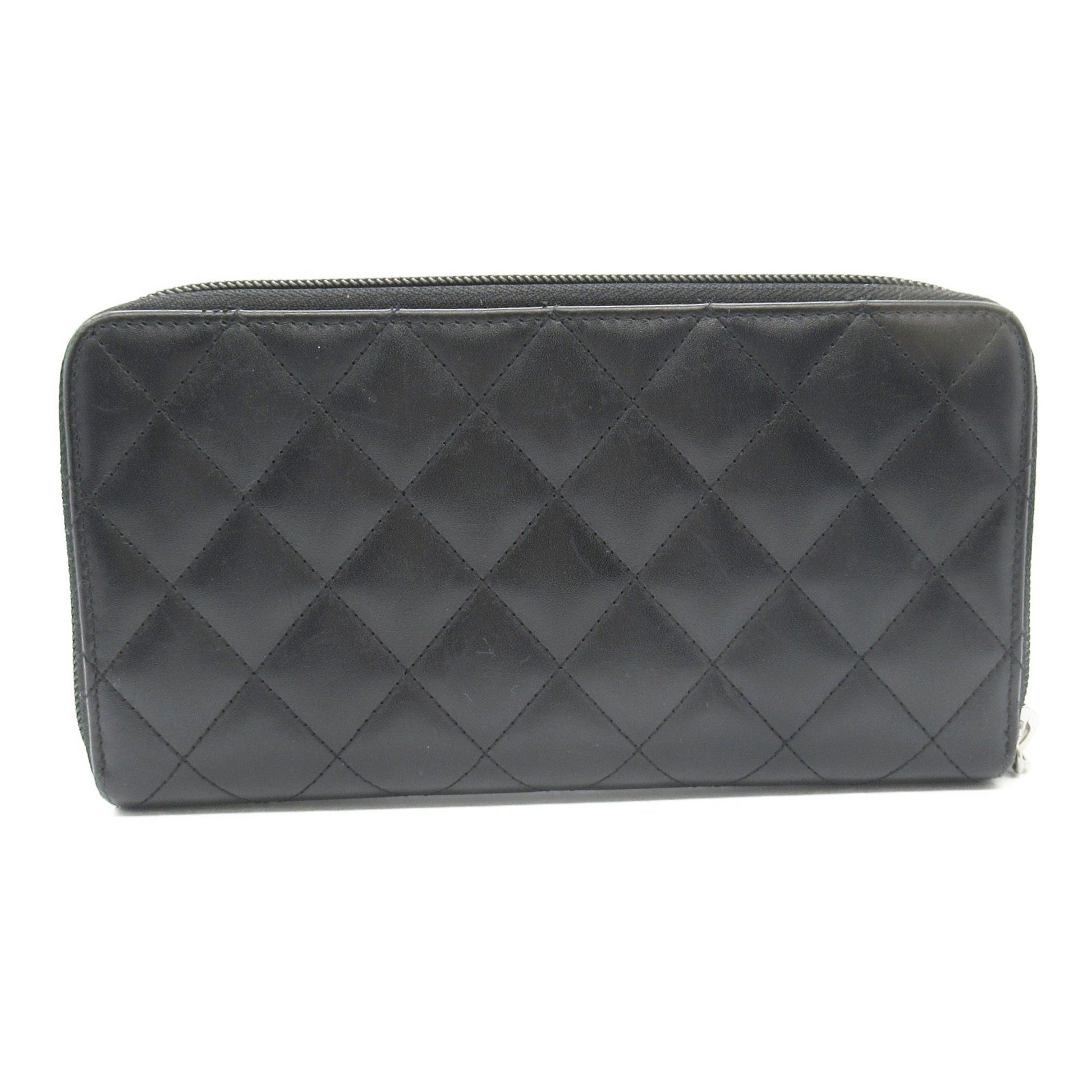 Chanel Cambon line, Black, Leather, wallet