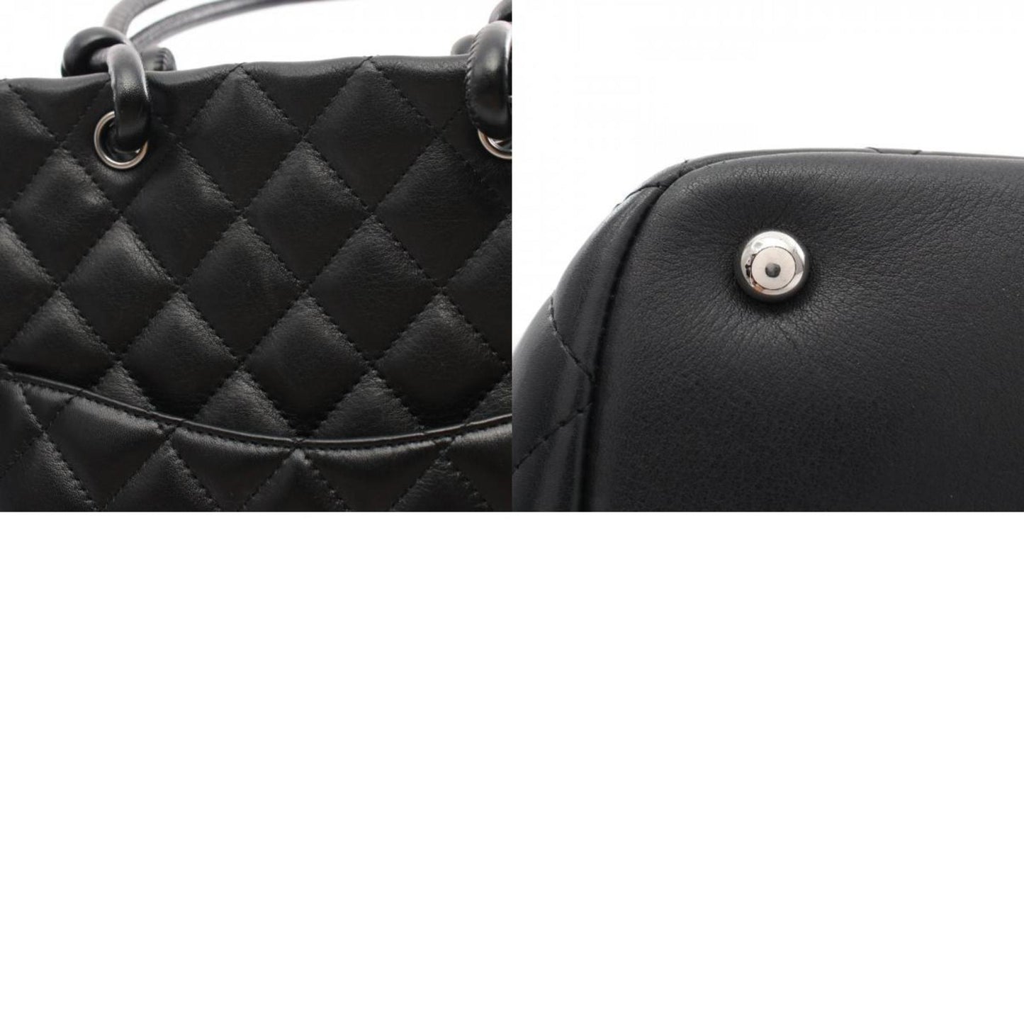 Chanel Cambon line, Black, Leather, tote