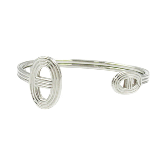 Hermès Chaine d'ancre, Silver, Silver, bracelet