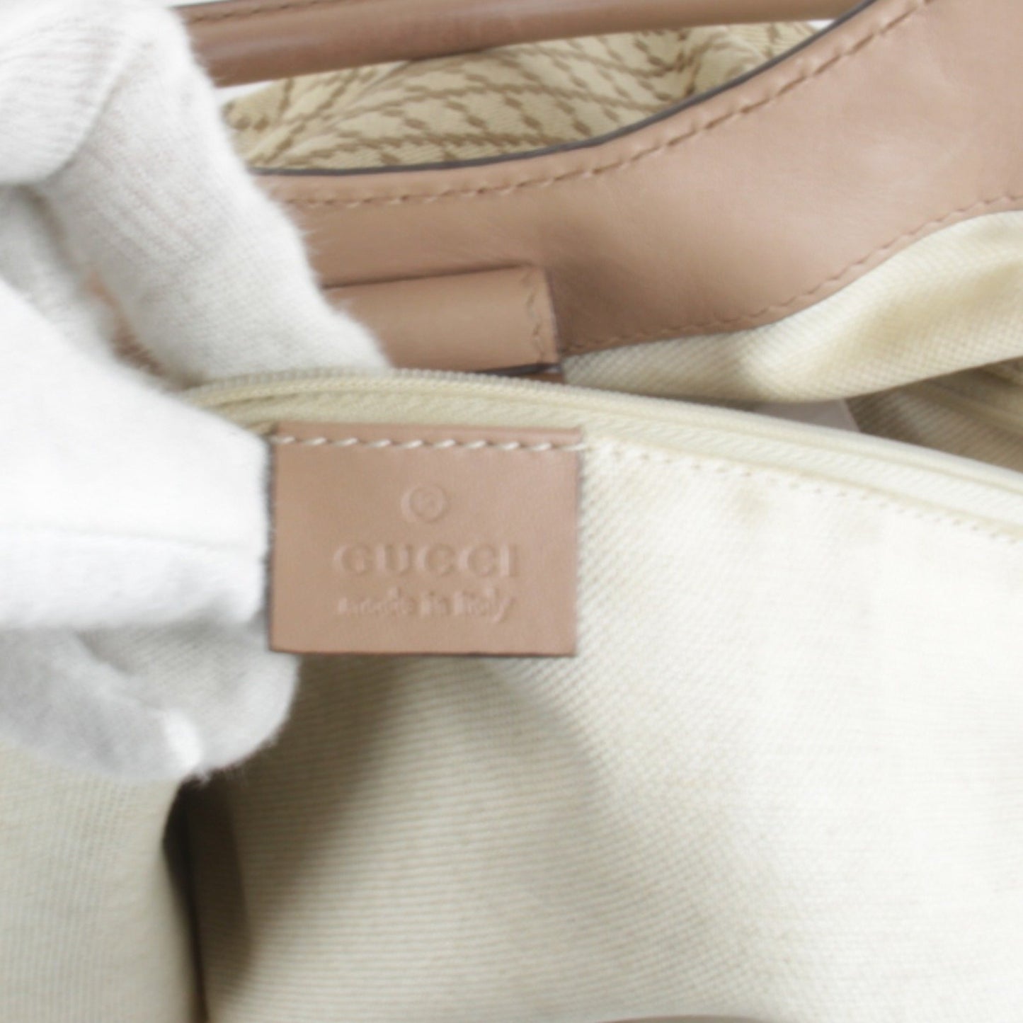 Gucci Sukey, Beige, Canvas, handbag