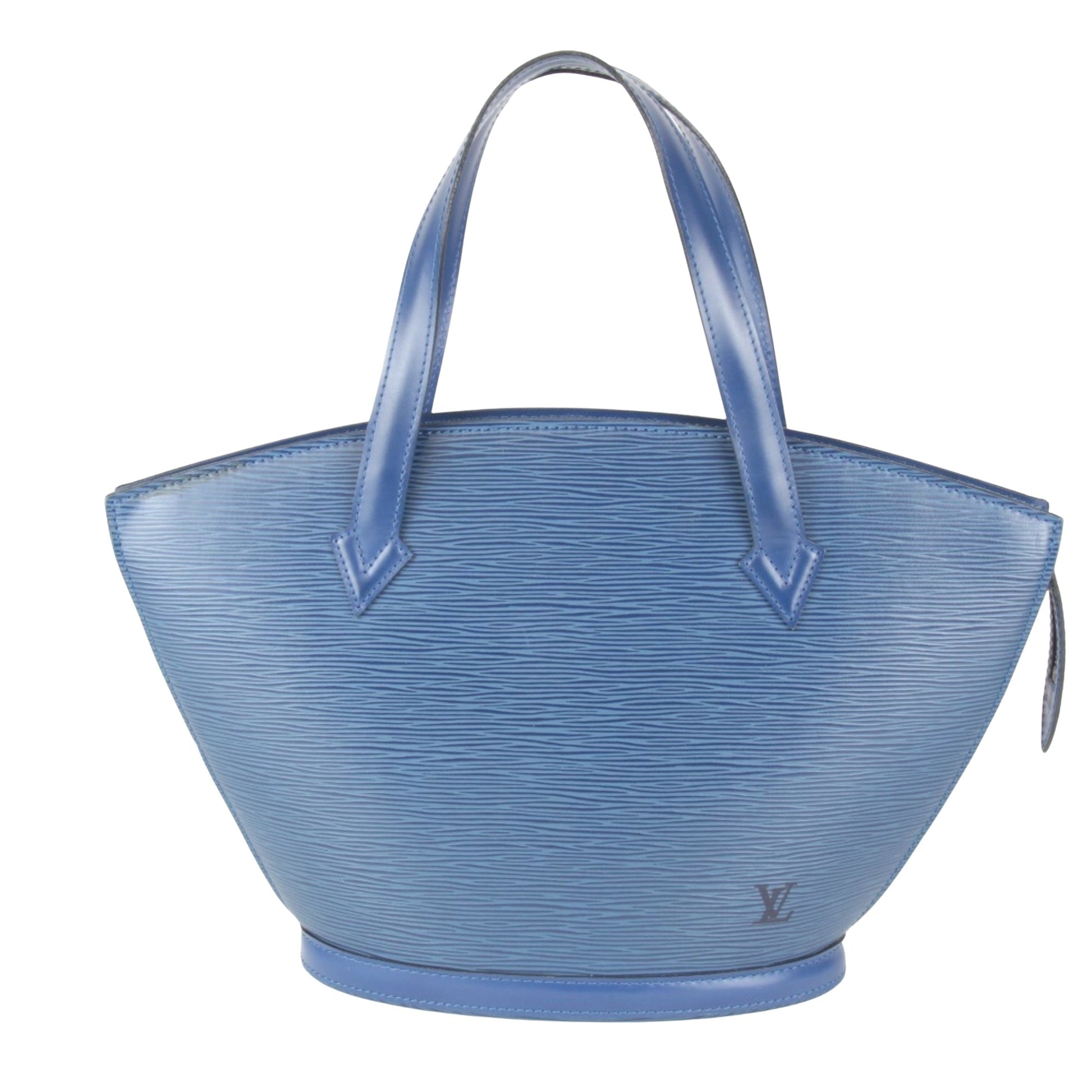 Louis Vuitton Saint Jacques, Blue, Leather, handbag